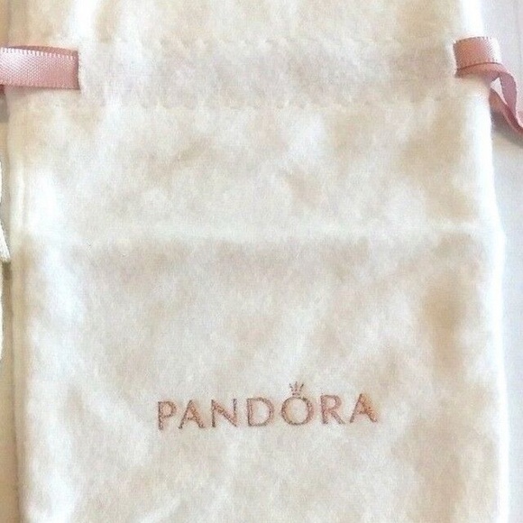 5 New Pandora White Bracelet Jewelry Anti Tarnish Bag Pouch with Pink Drawstring - Picture 1 of 4